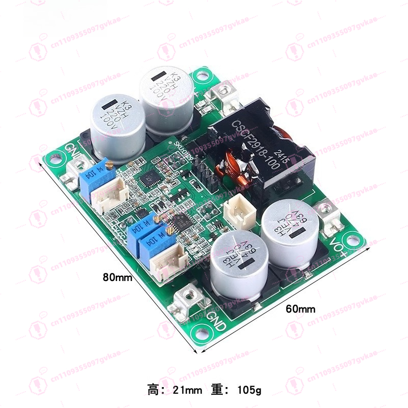 Step Down Dc Power Supply Module 1000W - 1000W DC-DC synchrone step-down voedingsmodule, instelbaar