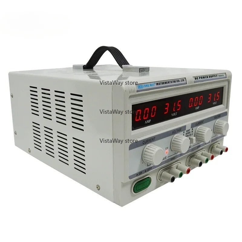 Linear Dc Power Supply Triple Output - Dubbele DC-geregelde voeding Lineaire drievoudige uitgang